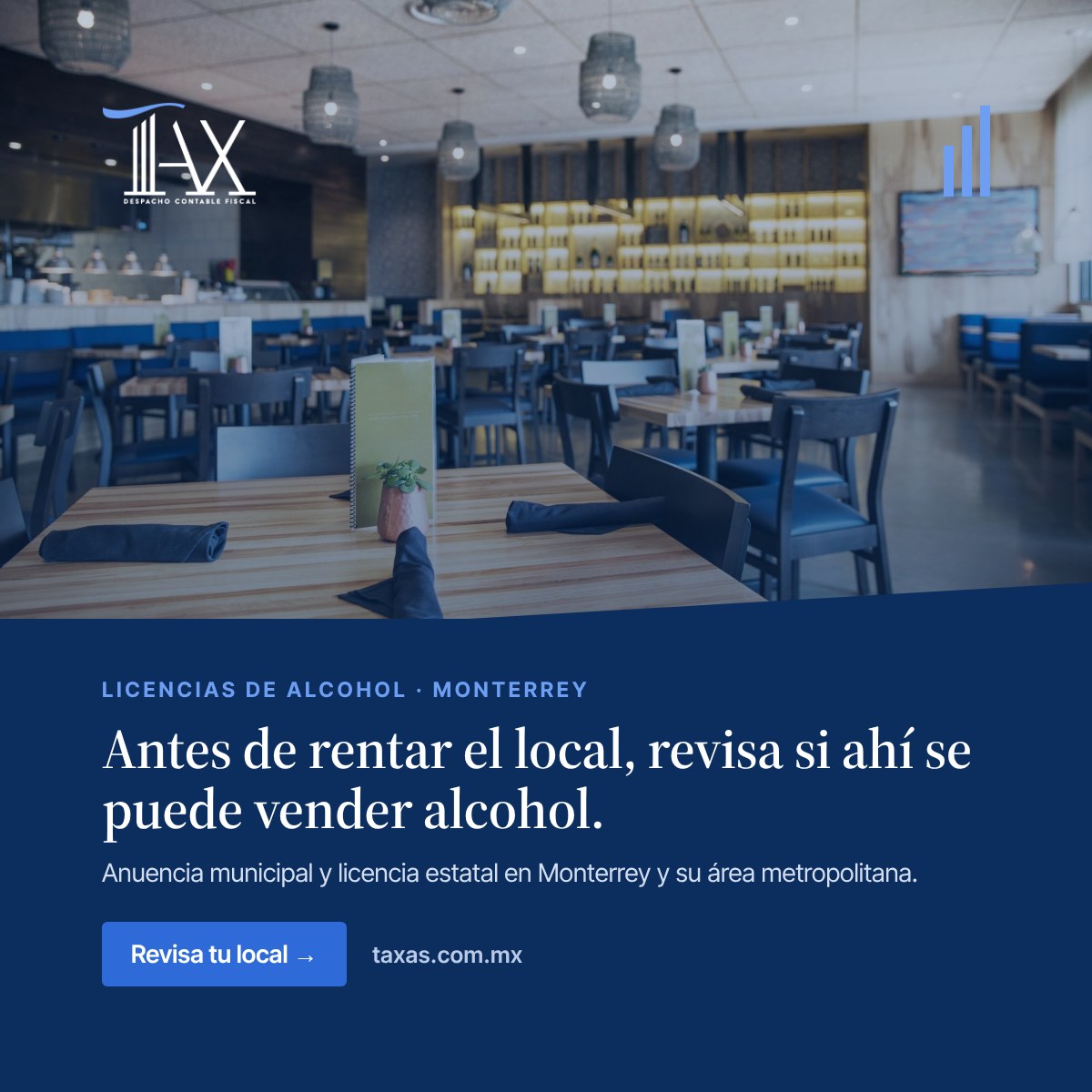 Antes de rentar el local, revisa si ahí se puede vender alcohol.