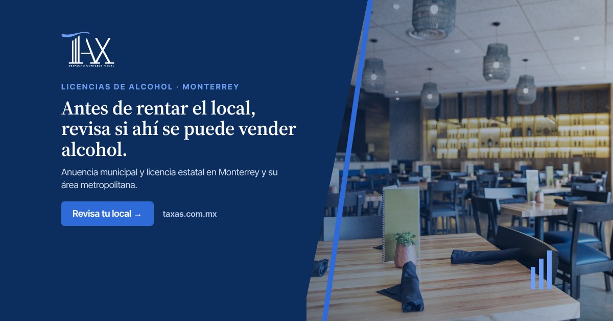 Antes de rentar el local, revisa si ahí se puede vender alcohol.