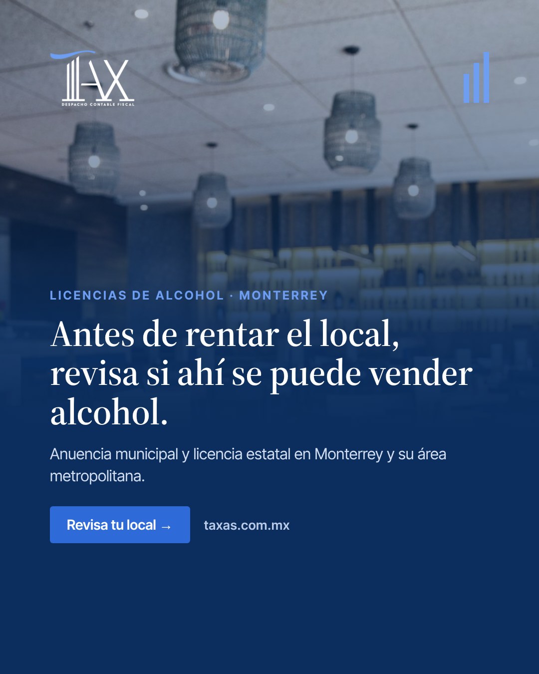 Antes de rentar el local, revisa si ahí se puede vender alcohol.