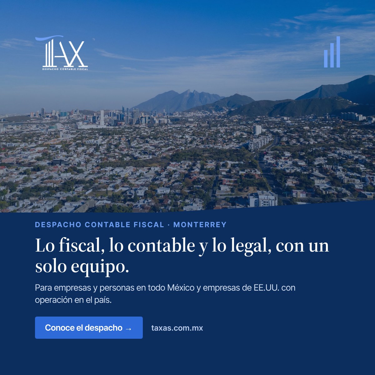 Lo fiscal, lo contable y lo legal, con un solo equipo.